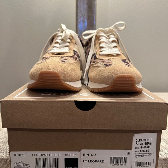 Dolce Vita B.ntcd Leopard Sneakers in Light Suede - Picture 3 of 8